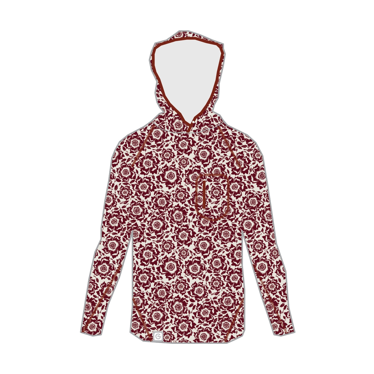 Party Ski Sun Hood Western Rose