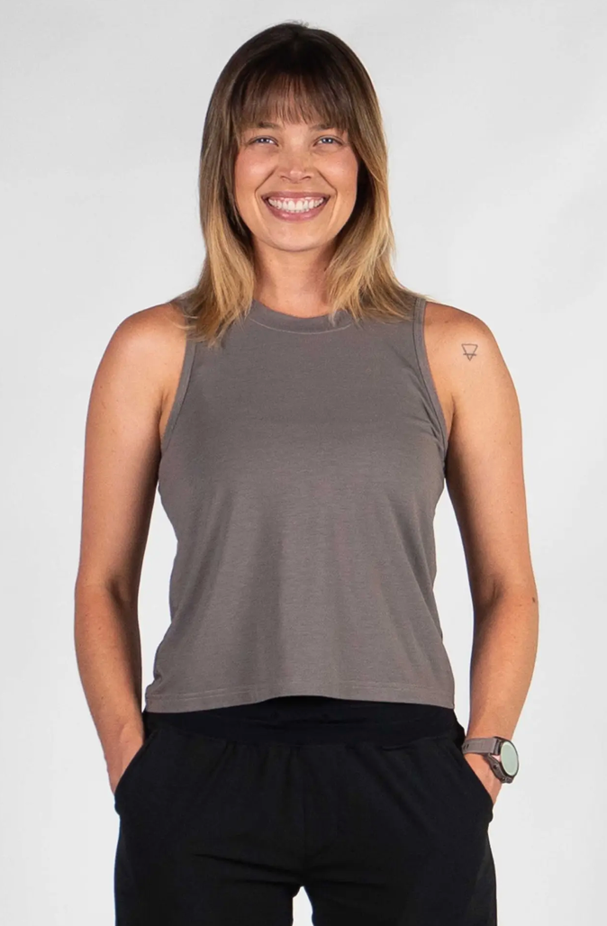 Women's High Country Crop Top Granite