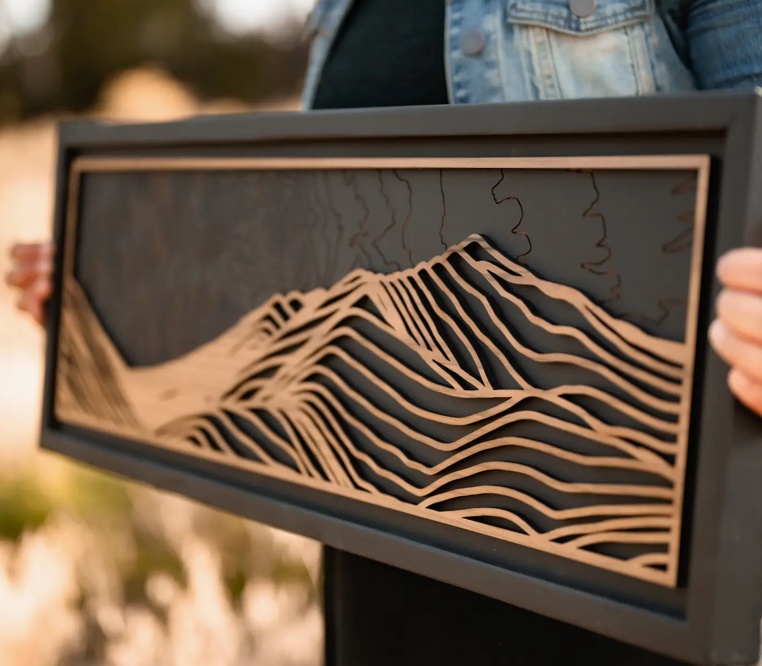 Pine + Ember Wood Art Piece 11"x32"