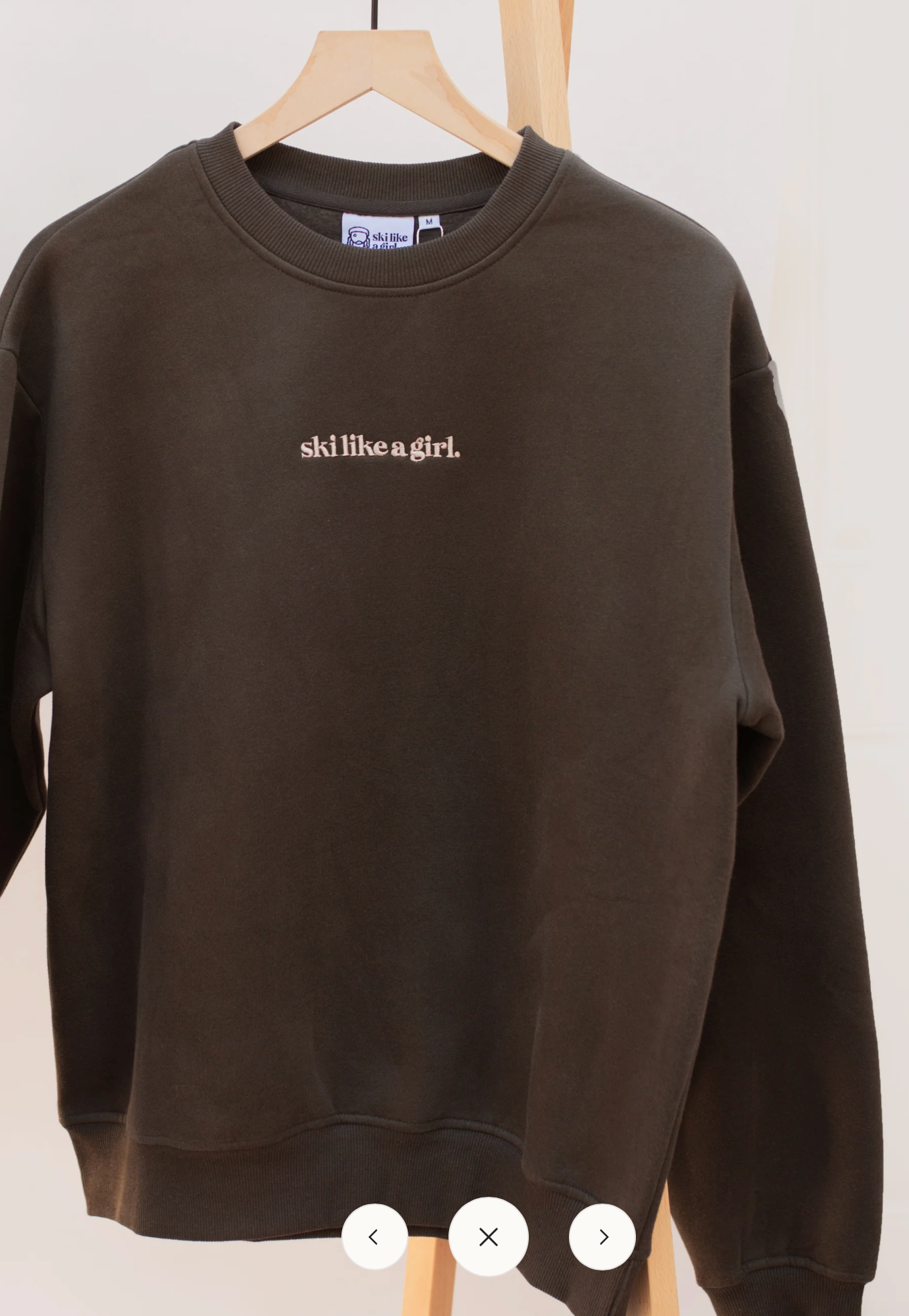 Ski Like a Girl- Classic Crew- Woods