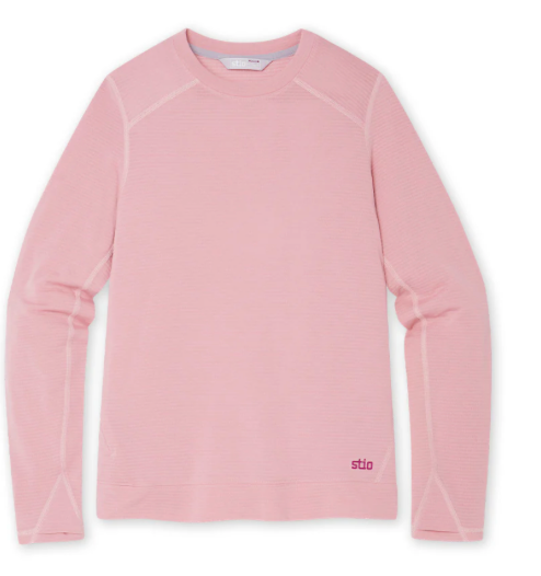 Womens Trax Power Grid Crew Rustic Rose