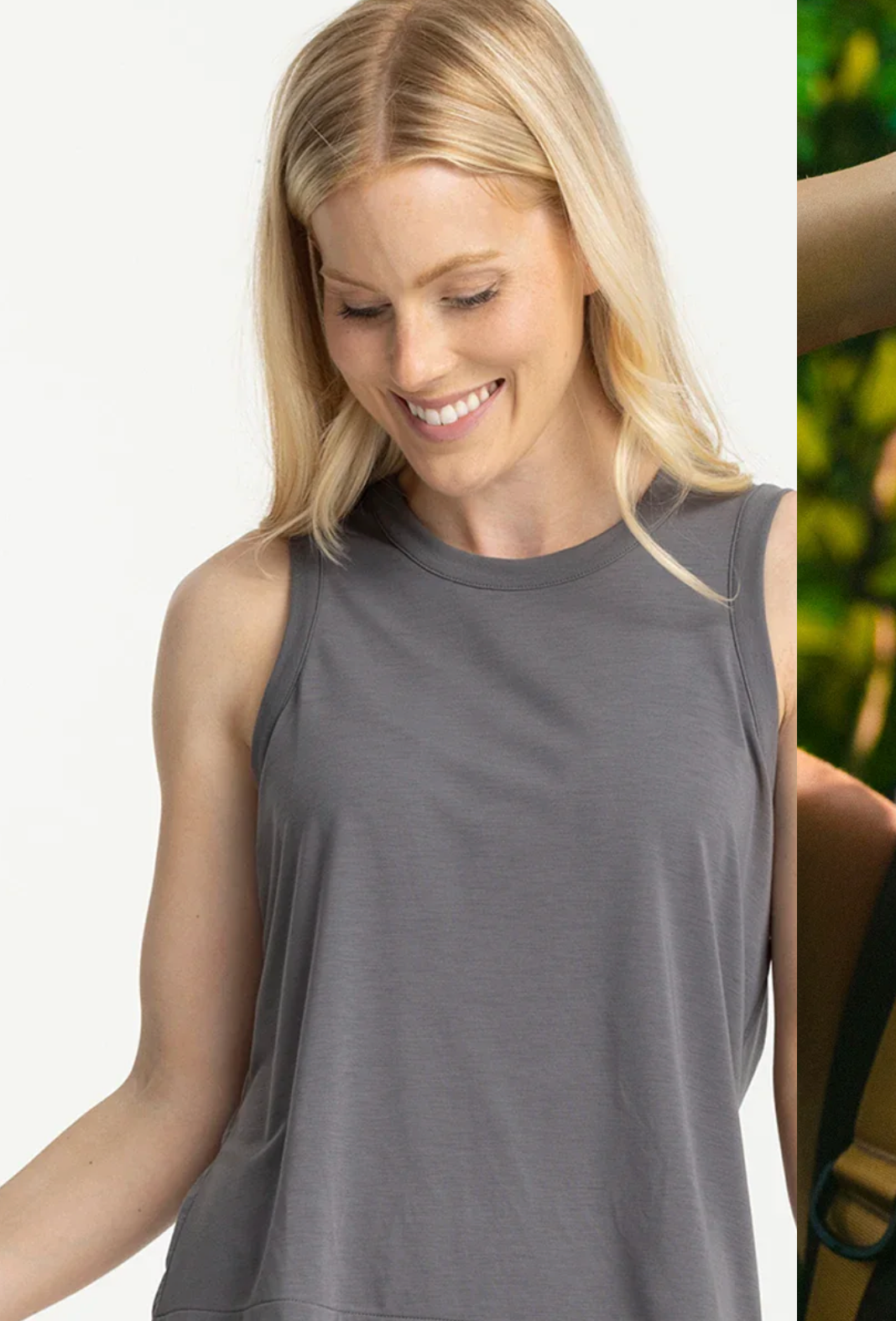 Women's Elevate Lightweight Tank Smoke