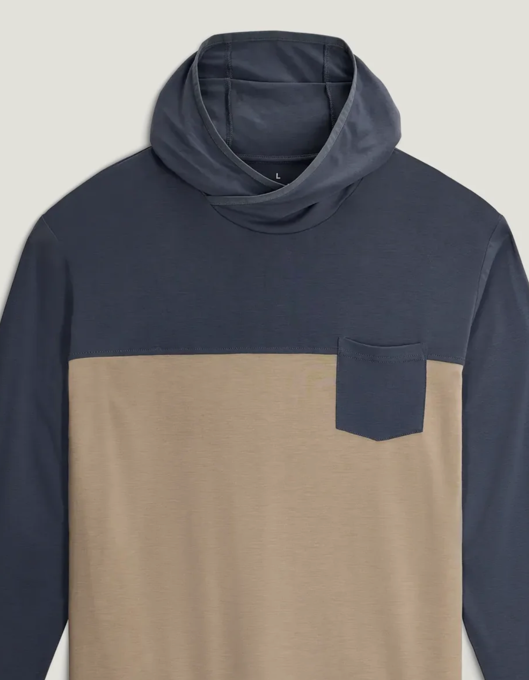 Men's Bamboo Hybrid Hoodie Storm Cloud / Desert Tan