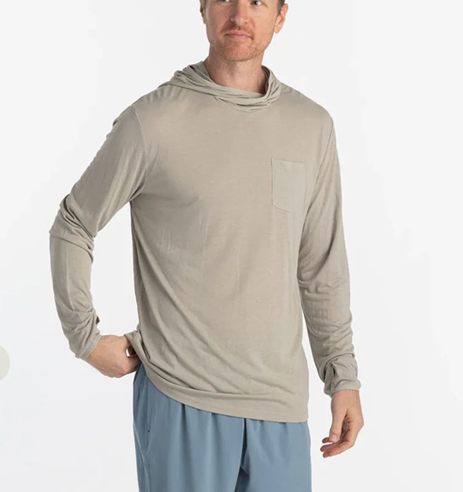 Men's Bamboo Hybrid Hoodie Sandstone