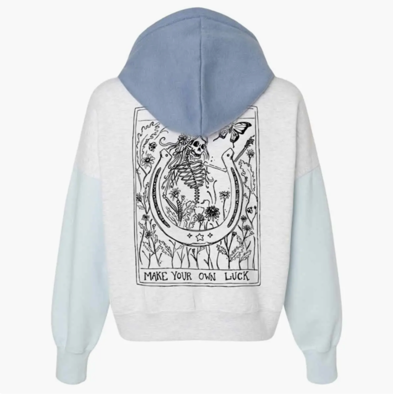 Akinz Colorblock Hood - Blue