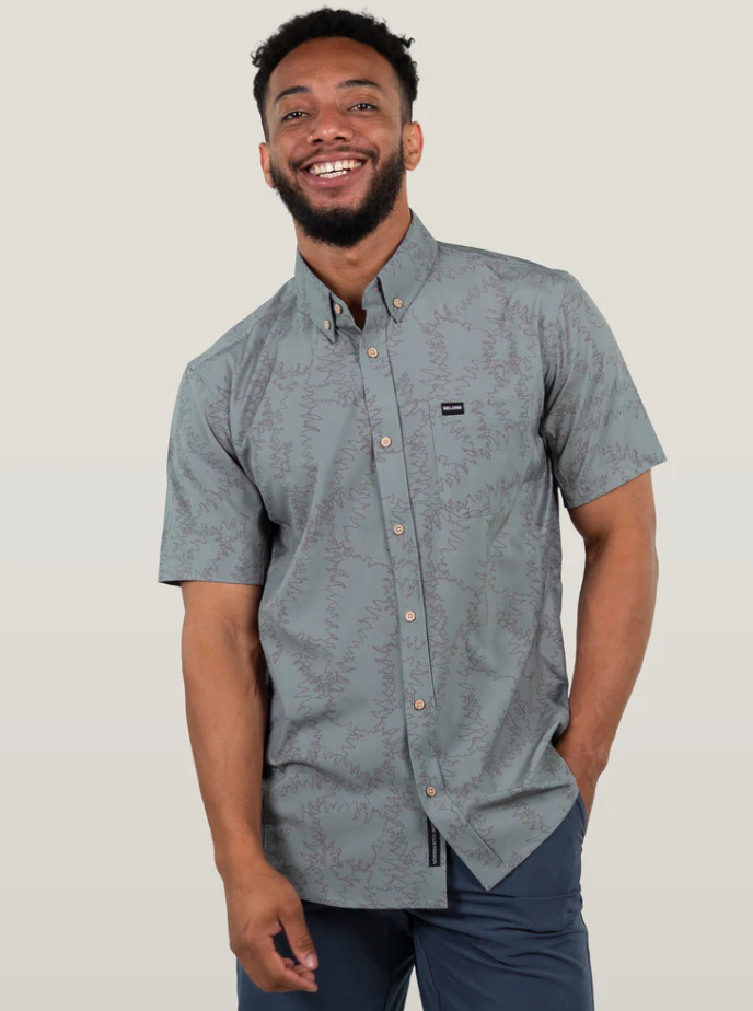 Vista Button Down - Piney Green