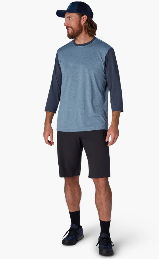 Flylow Mens Nash 3/4 Shirt Ocean/Night