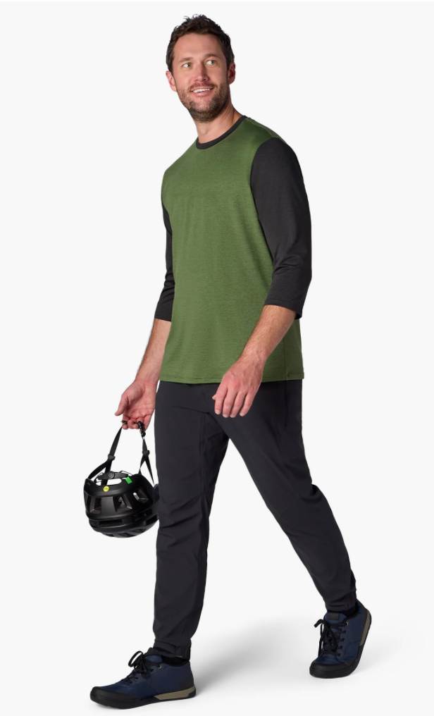 Flylow Mens Nash 3/4 Shirt Vine/Black