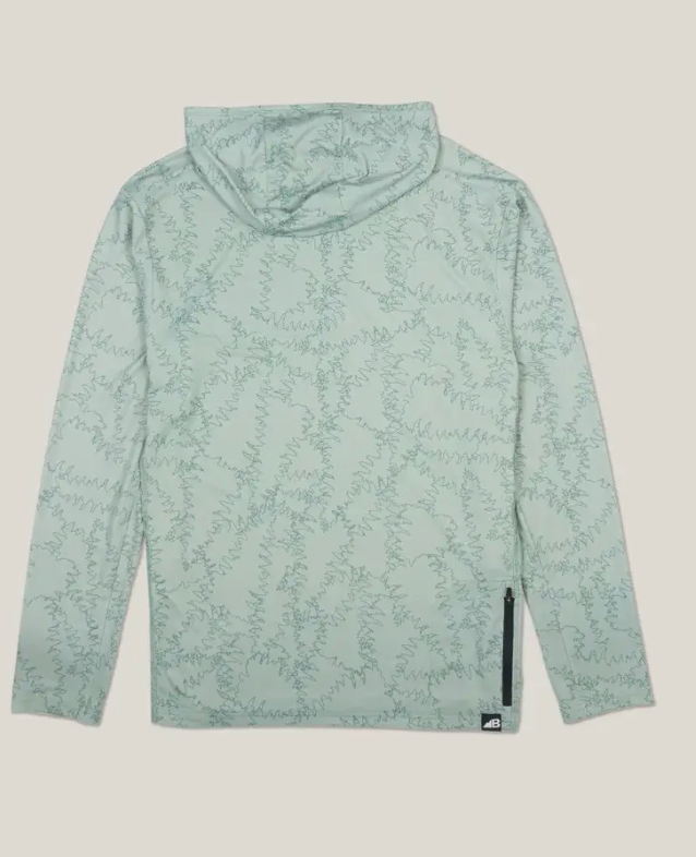 Belong Ascent UPF50 Sun Hoodie Teal Piney