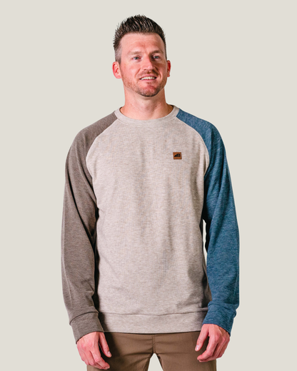 Men's Powell Fleece Crewneck - Brown & Oak