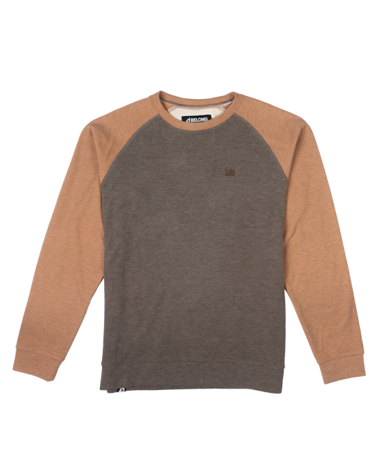 Men's Powell Fleece Crewneck - Brown & Oak