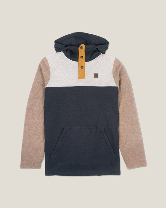 Mens Powell Fleece Hoodie Vintage Heather Midnight