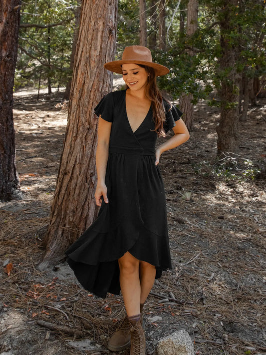 Ruffle Wrap Dress