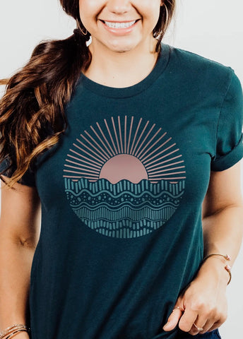 Patterned Sunset Tee