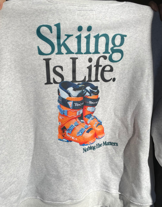 Skiing Is Life Crewneck