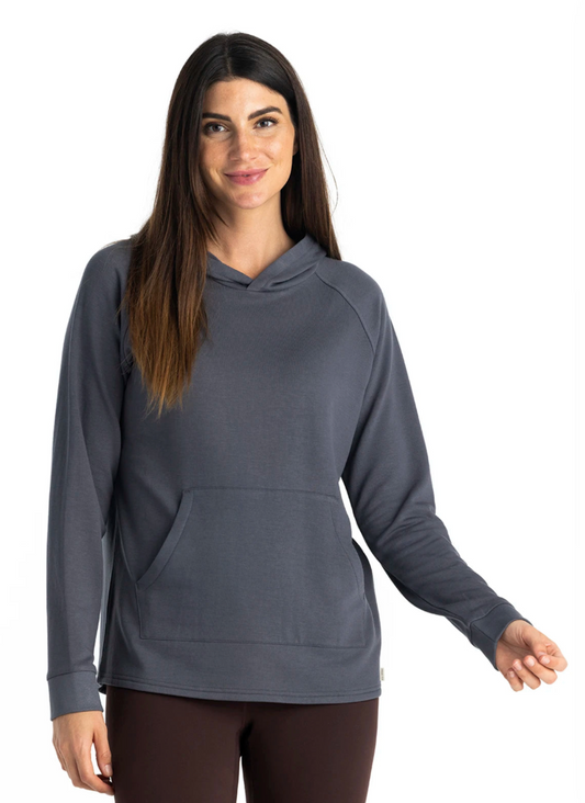 Women's Bamboo Lightweight Fleece Hoodie Storm Cloud