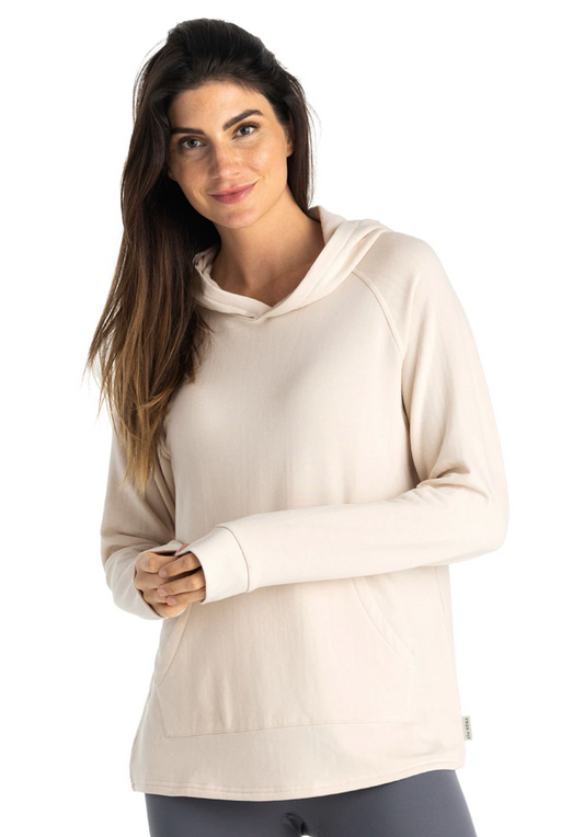 Women's Bamboo Lightweight Fleece Hoodie Stone