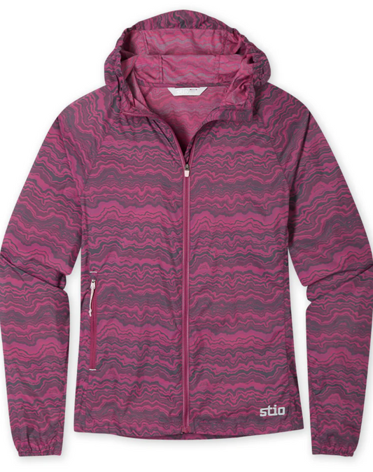 Womens Second Light Windshell Triple Berry Strata
