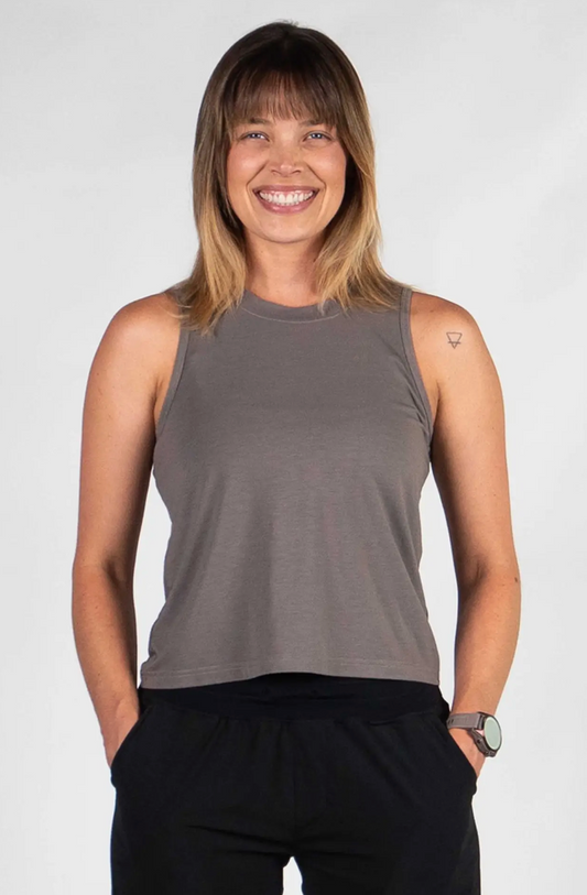 Women's High Country Crop Top Granite