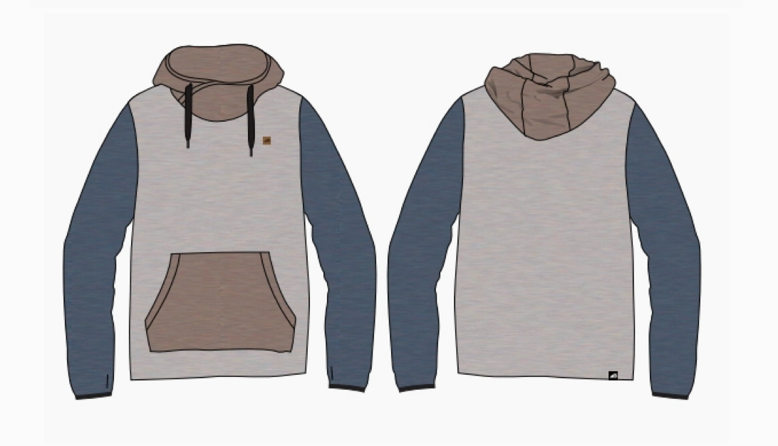 Men's Torreys Fleece Hoodie Brown/Blue