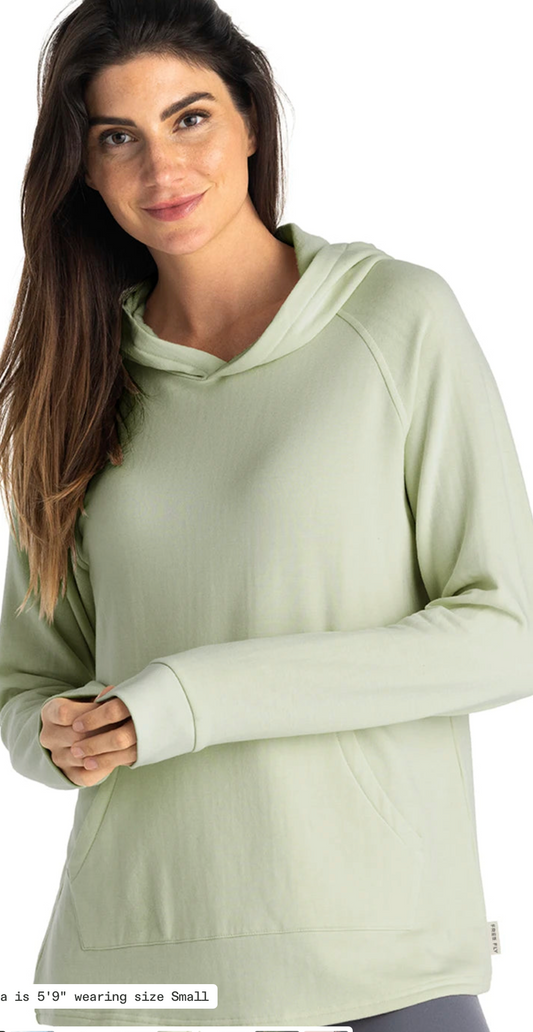 Women's Bamboo Lightweight Fleece Hoodie- Dessert Sage