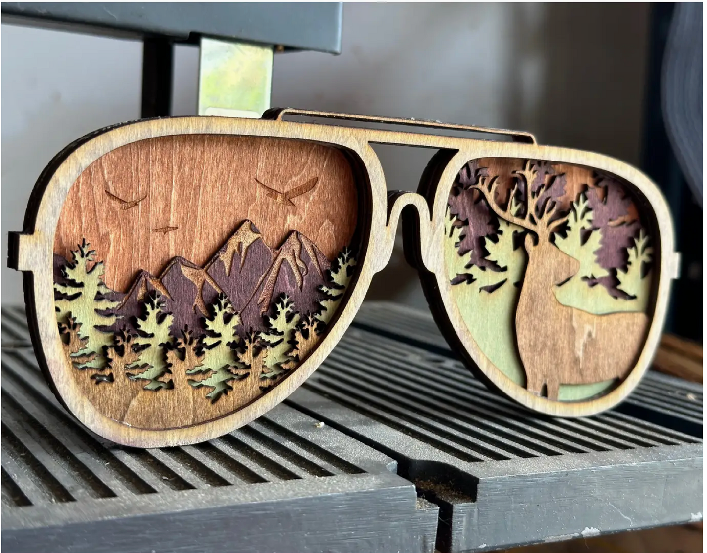 Wooden Sunglasses Art