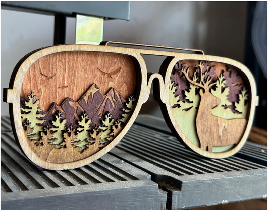 Wooden Sunglasses Art