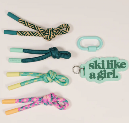 Ski Like A Girl Bag Charm