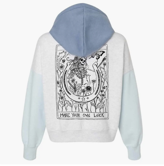 Akinz Colorblock Hood - Blue