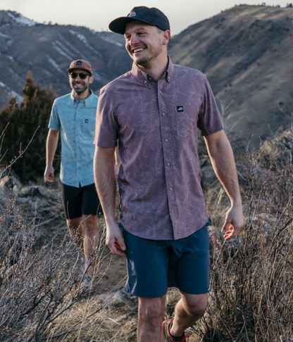 Vista Button Down - Piney Maroon