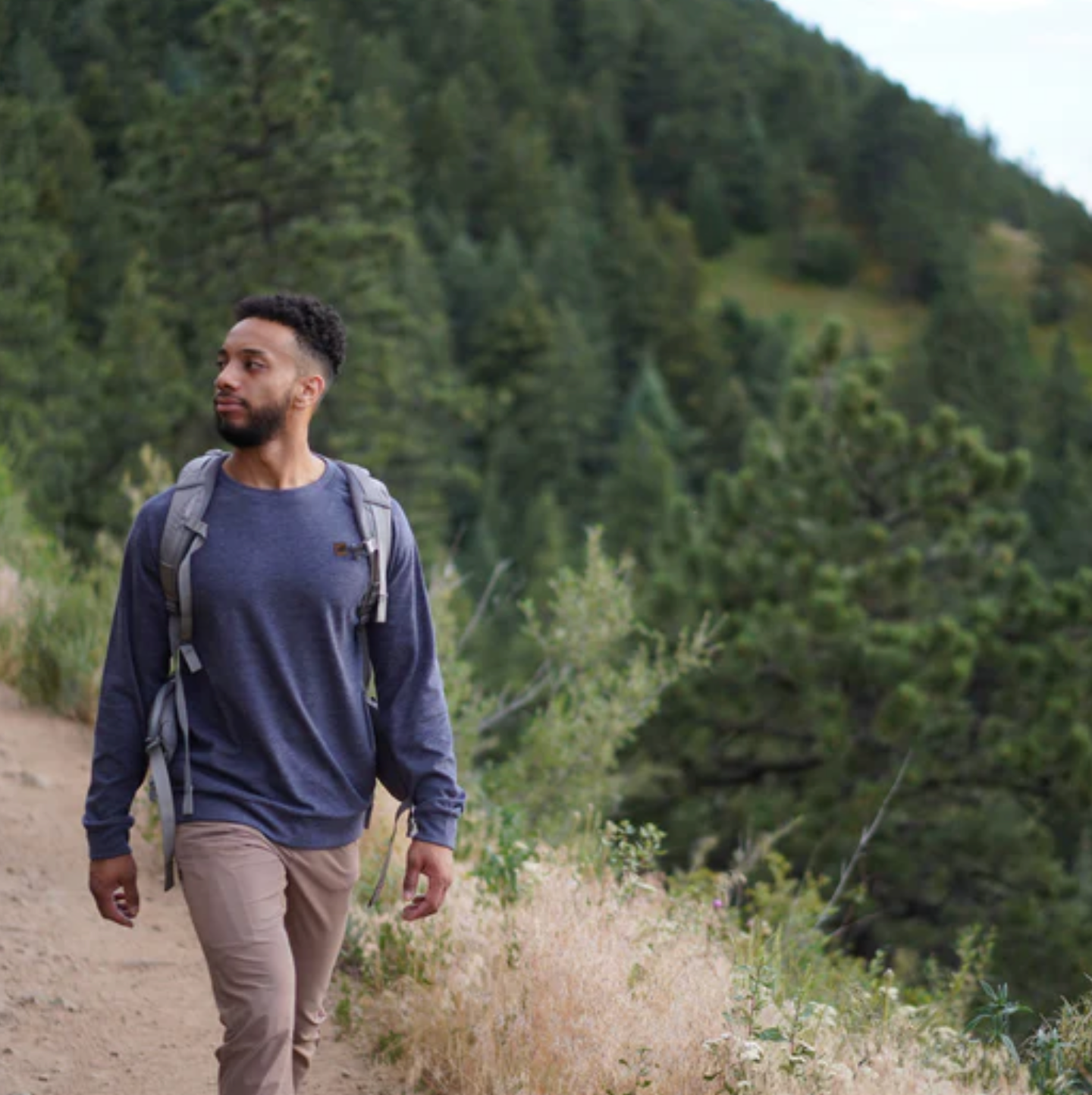 Powell Fleece Crew - Heather Midnight