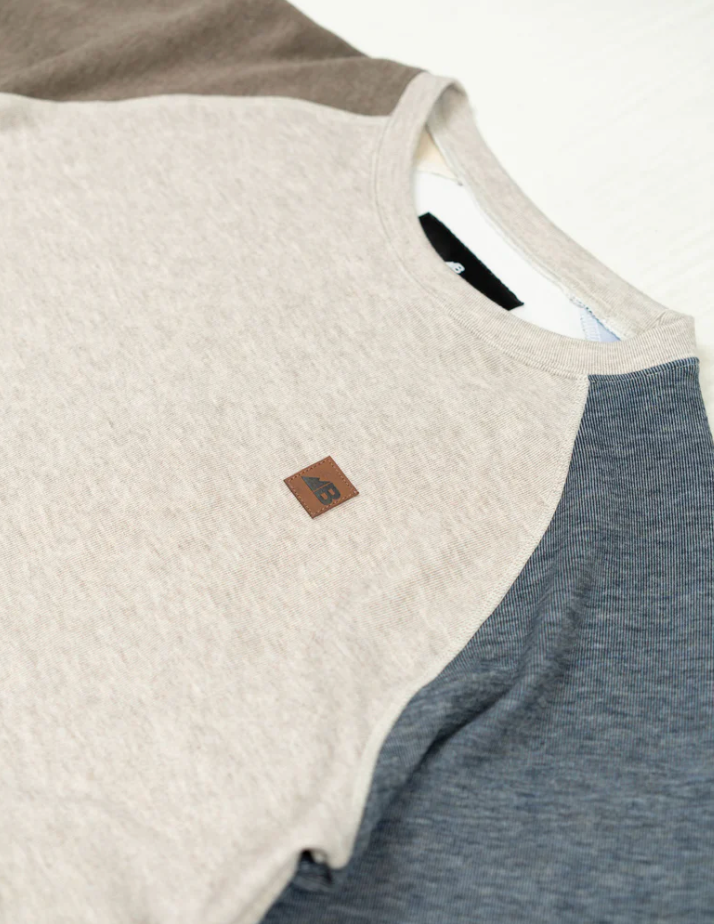 Powell Fleece Crew - Brown & Blue