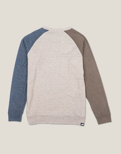 Powell Fleece Crew - Brown & Blue