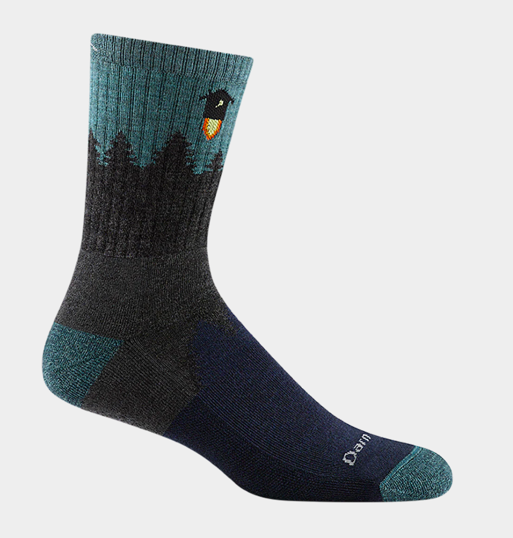 Darn Tough Gray Number 2 Micro Crew Midweight Hiking Socks