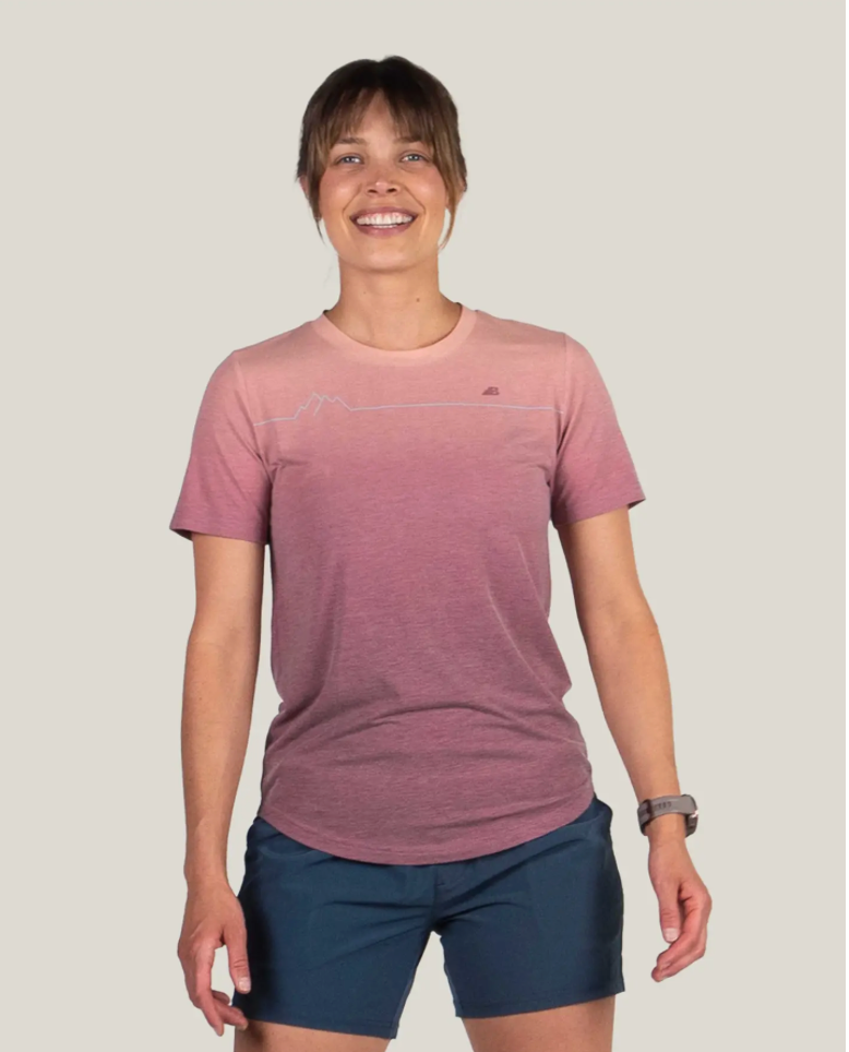 Belong Designs Traverse Tek Tee Lone Peak Red