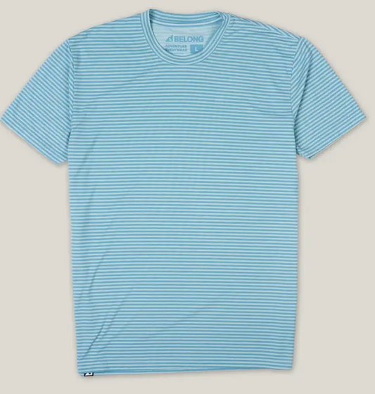 Belong Designs Men's Core Traverse Tek Tee Blue Ridgeline