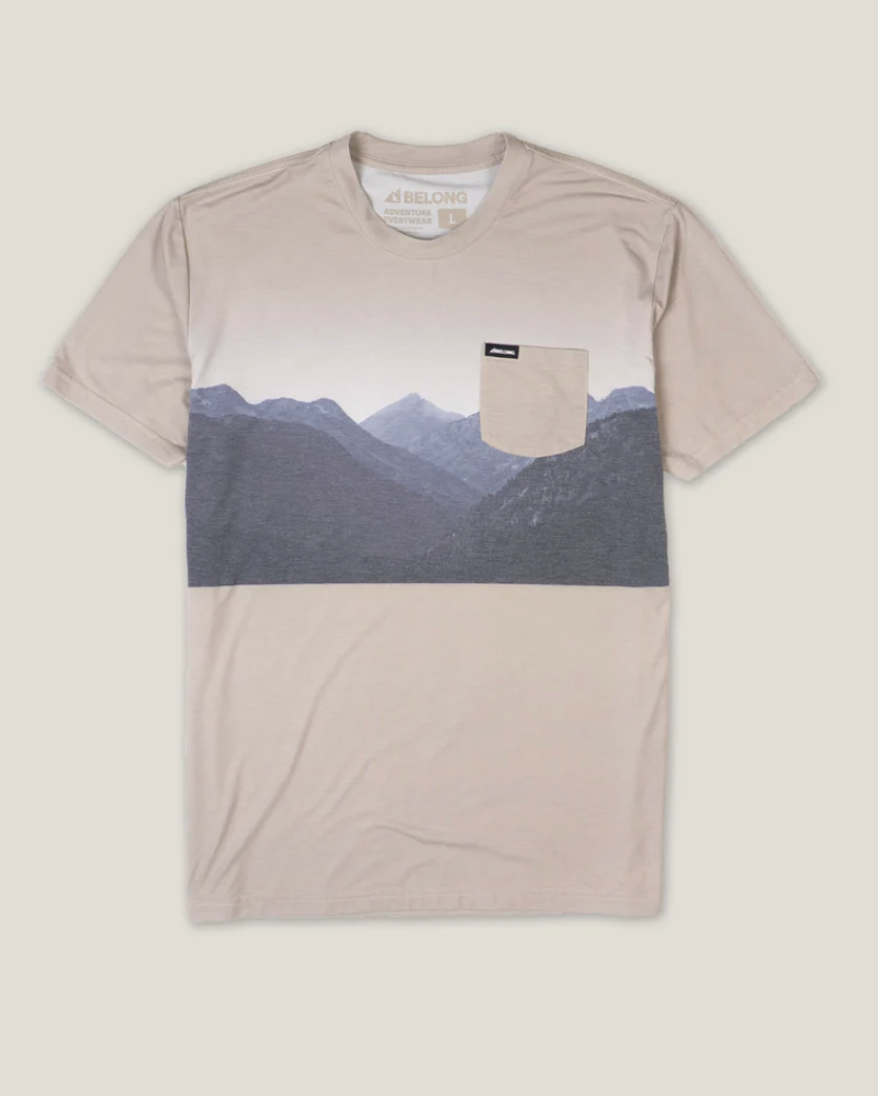 Belong Designs Men's Graphic Traverse Tek Tee