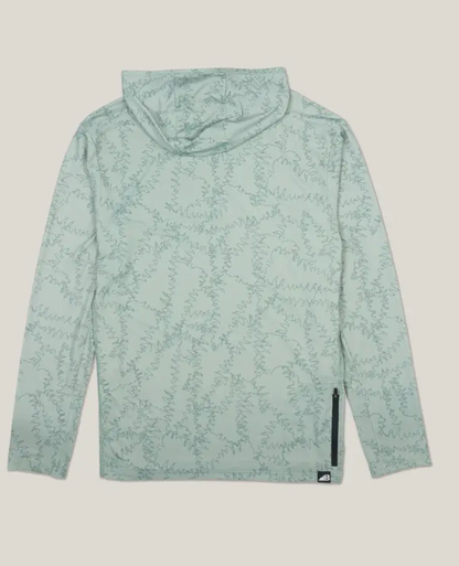 Belong Ascent UPF50 Sun Hoodie Teal Piney