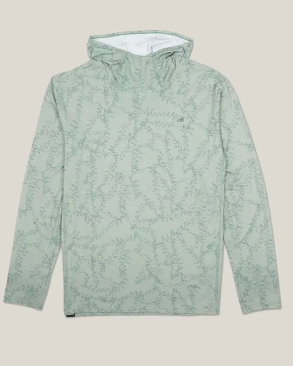 Belong Ascent UPF50 Sun Hoodie Teal Piney