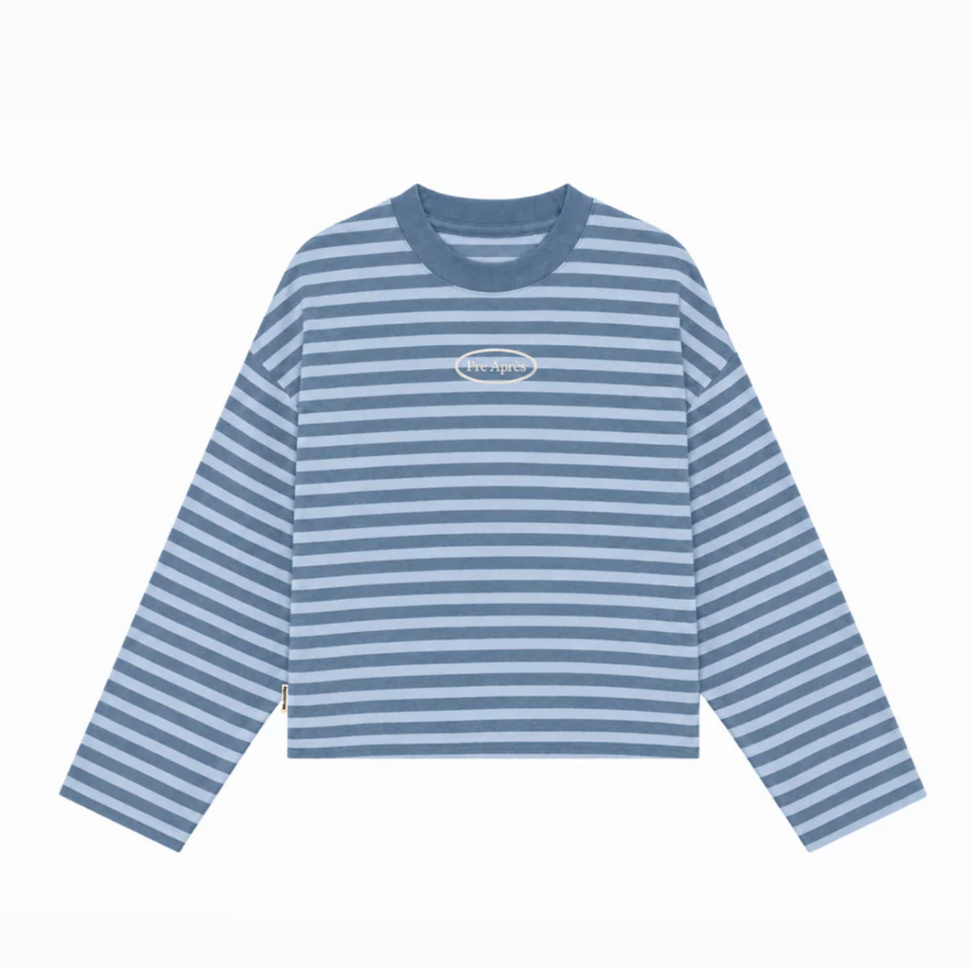 Pre Apres Logo Striped Long Sleeve- Blue/Blue