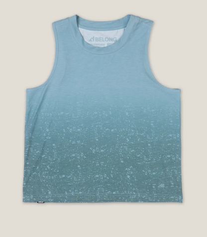 Women's High Country Crop Tank Blue Loam