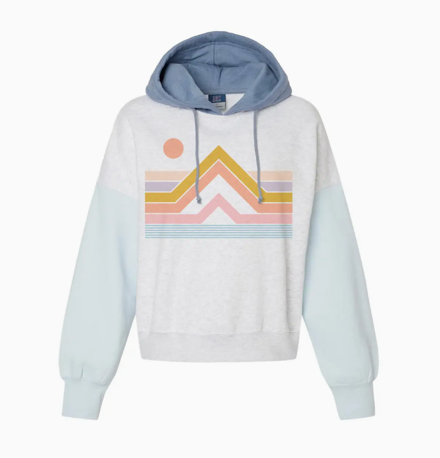 Retro Colorblock Mountain Hoodie