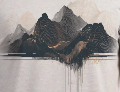 Linear Mountain Range Tee