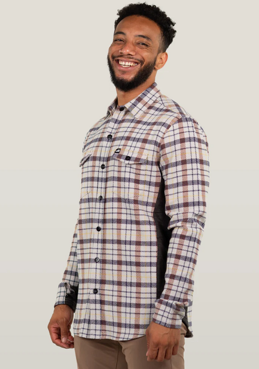 Mens Deadline Flannel Aspen Beige