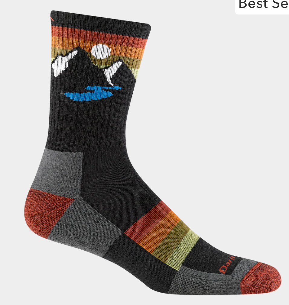 Darn Tough Men's Sunset Ridge Micro Crew Lightweight Hiking Socks