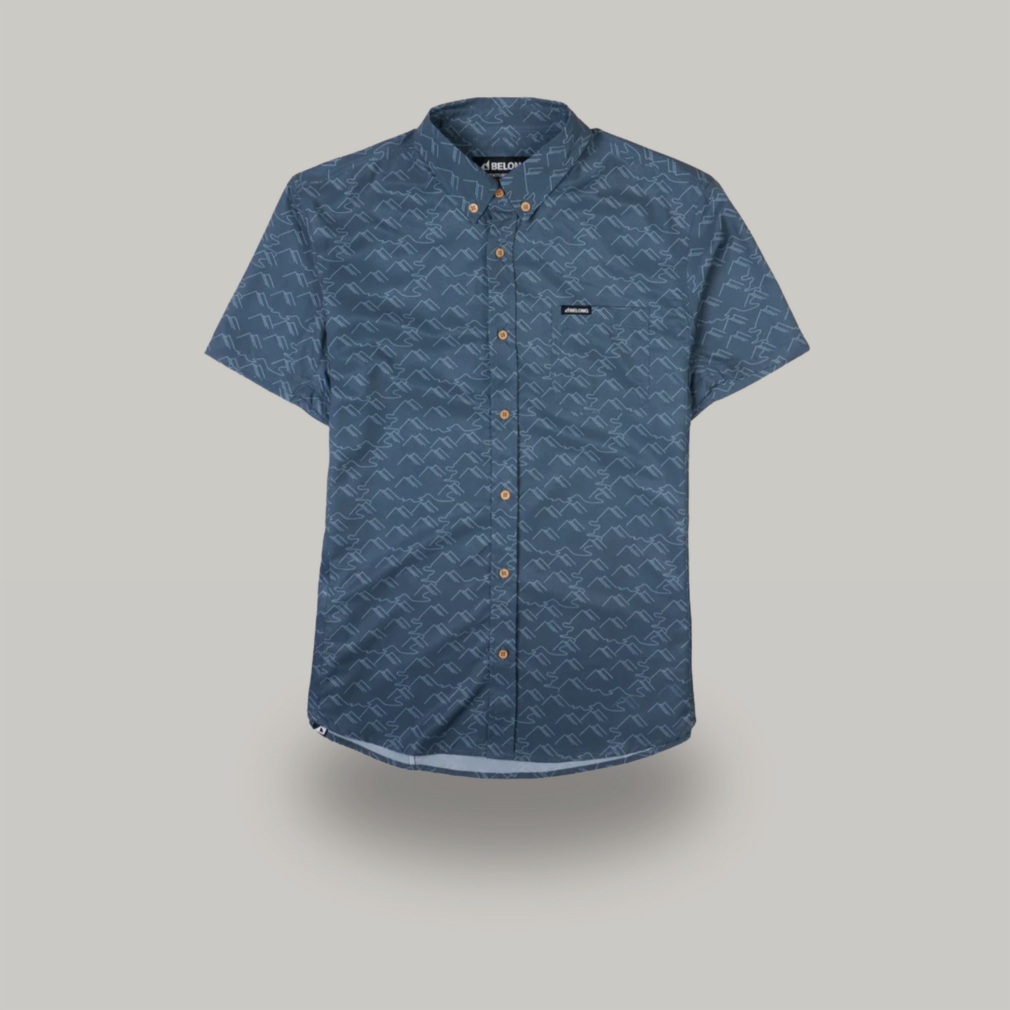 Vista Button Down - Paths Blue