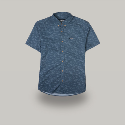 Vista Button Down - Paths Blue