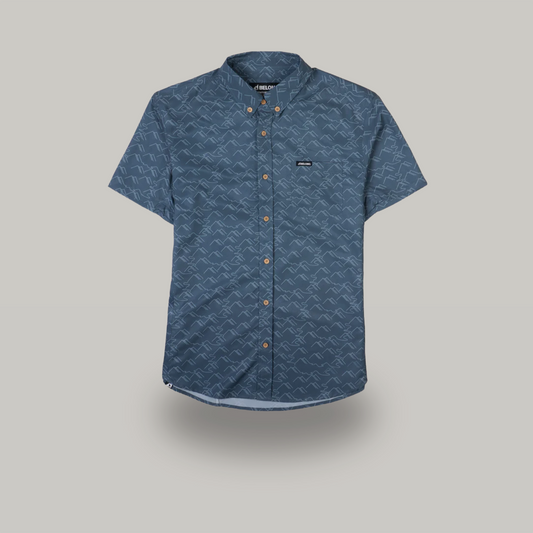 Vista Button Down - Paths Blue