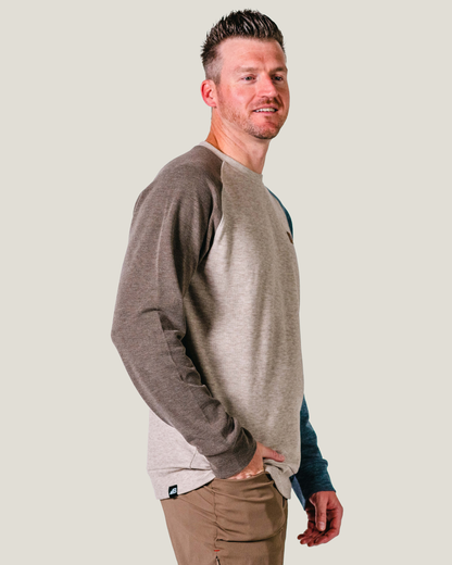 Men's Powell Fleece Crewneck - Brown & Oak