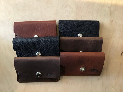 Snap Pocket Bison Leather Wallet